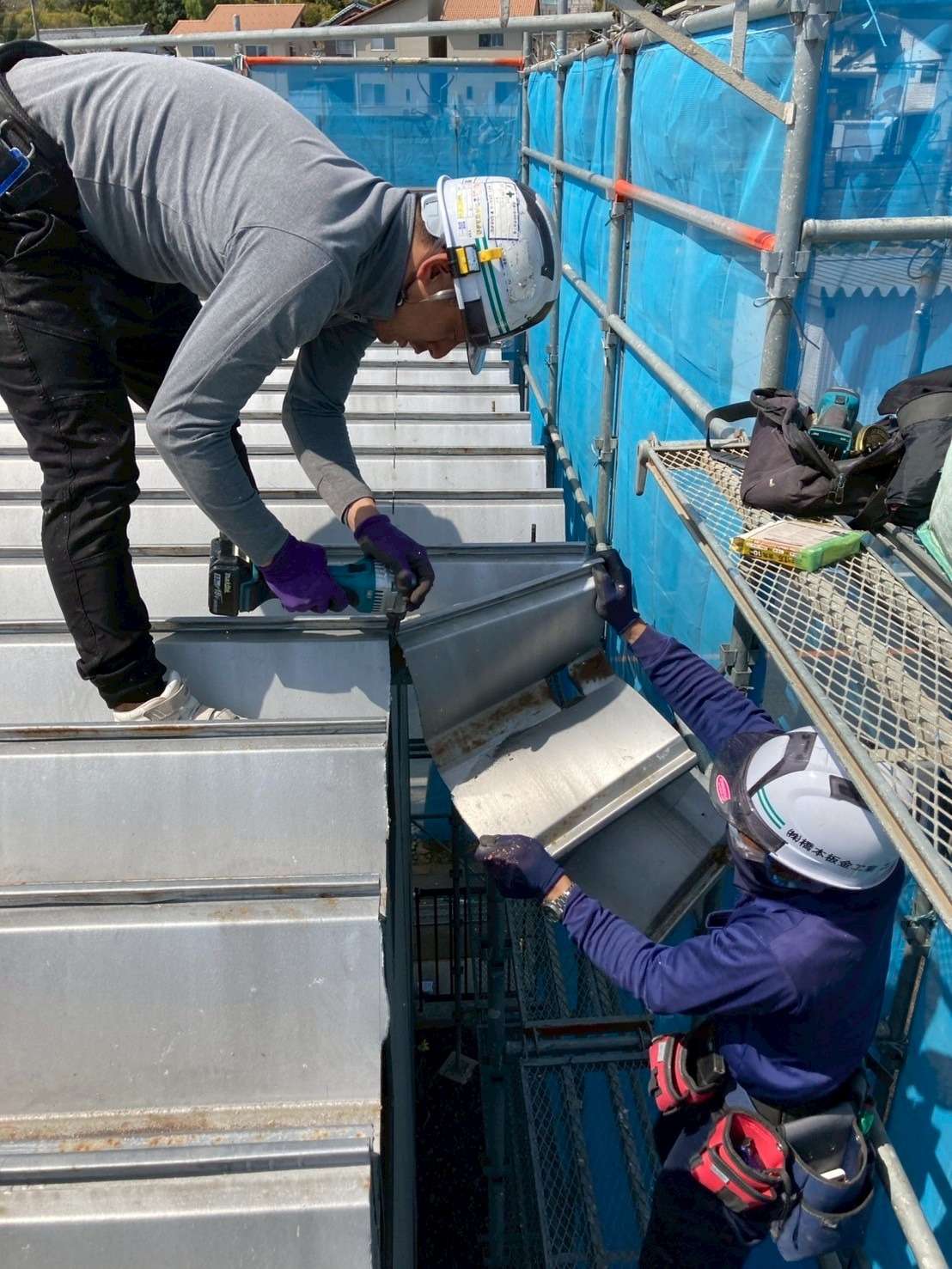 折半屋根改修工事